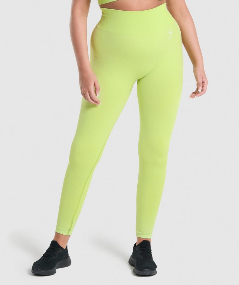 Women\'s Gymshark Vital Seamless 2.0 Leggings Yellow | CA 65N3A1